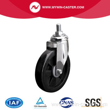 Medium 6 Inch 110Kg Threaded Swivel PU Caster